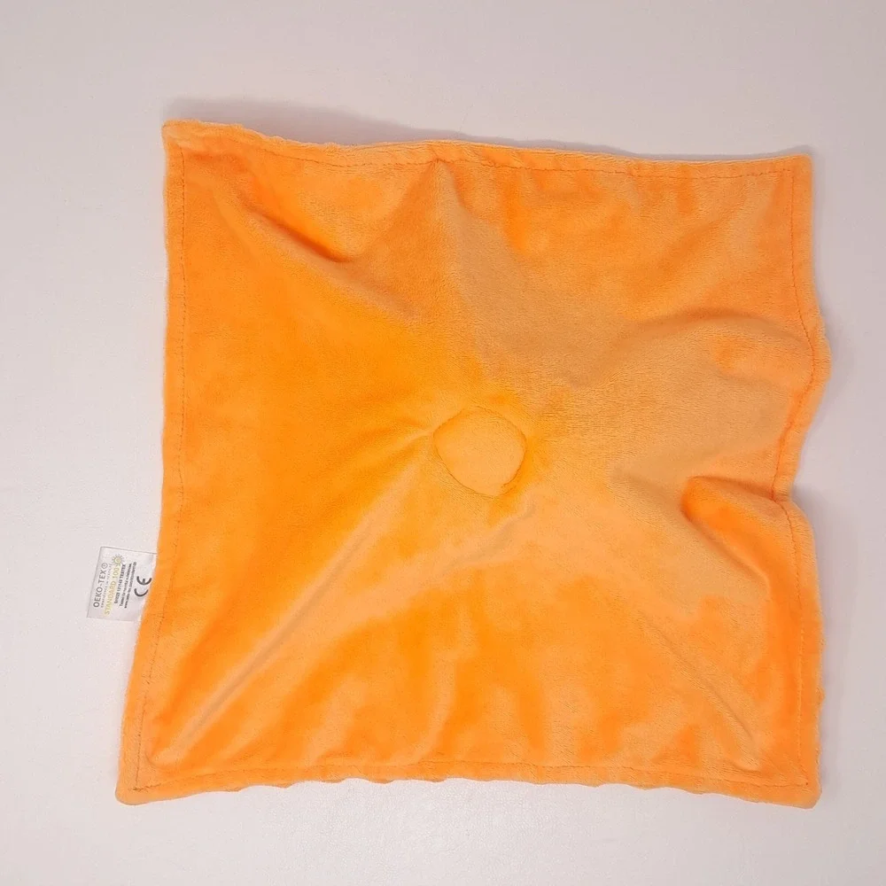 Crevent Fox Baby Security Blanket Orange Minky Dot Plush Lovey Toy 14x14 SH025